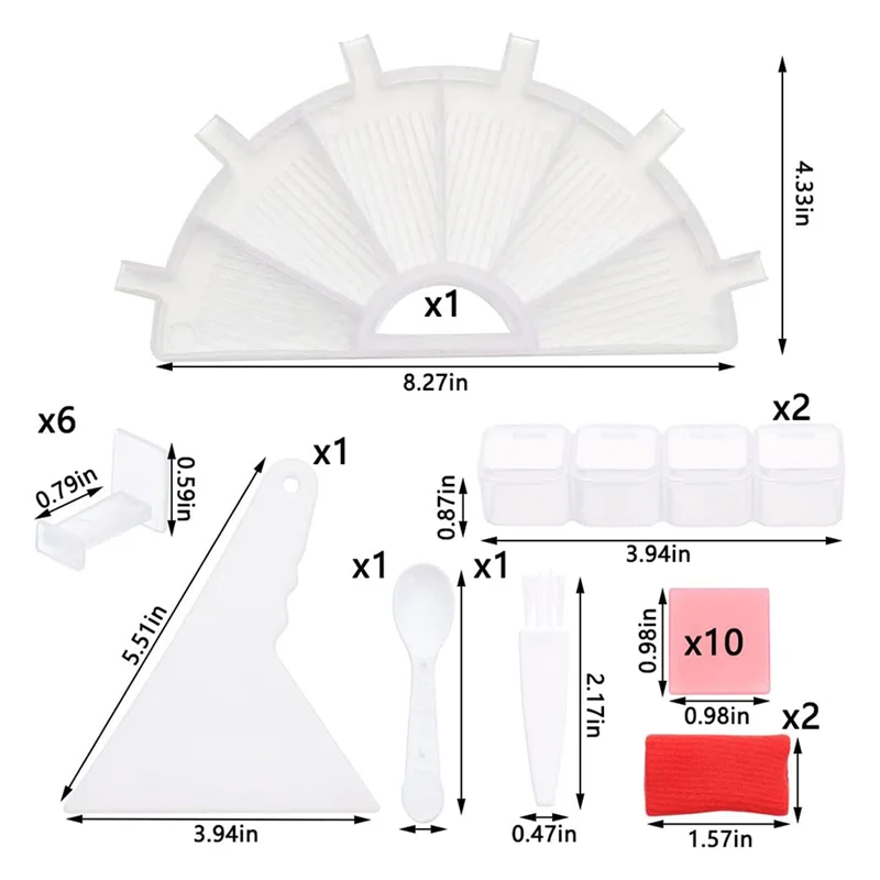 Diamond Painting Accessory Tray Manager Kit, 6-Grid Palette Of 5D Diamond Painting Storage Kit