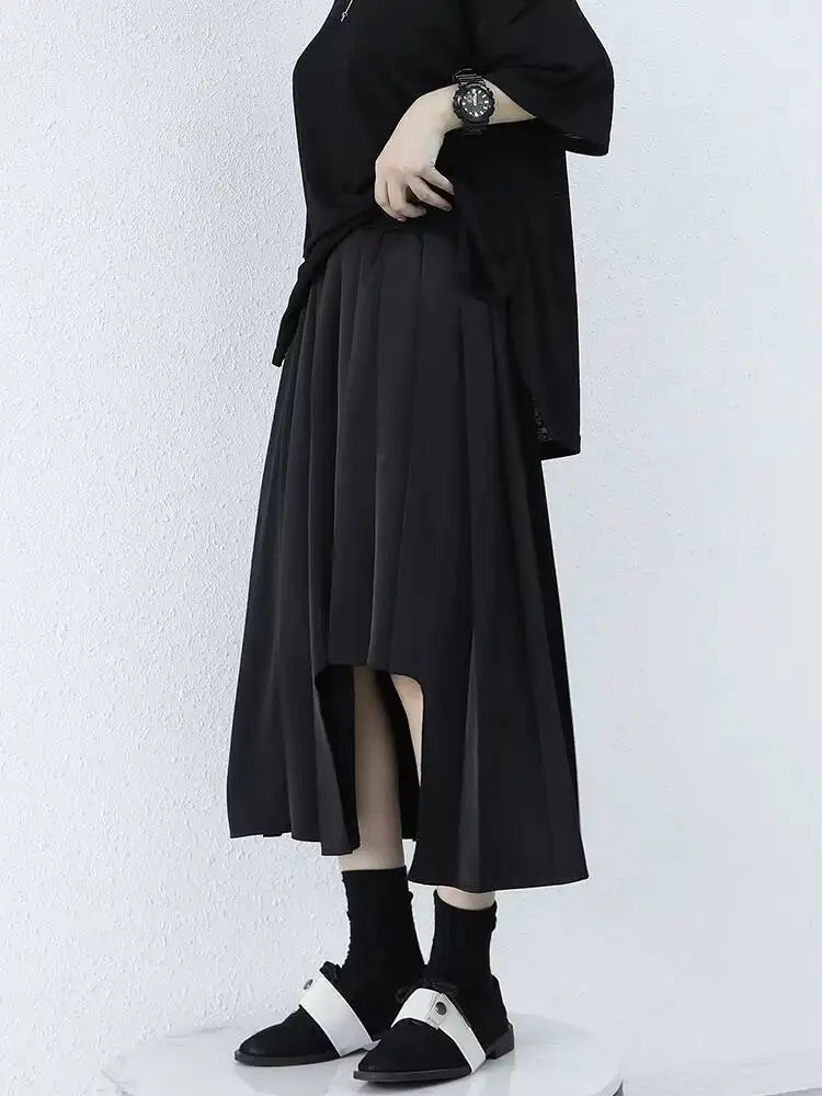 Ladies Skirt Summer New Irregular Personality Design Fashion Trend 100 Pleated Casual High Waist Skirt
