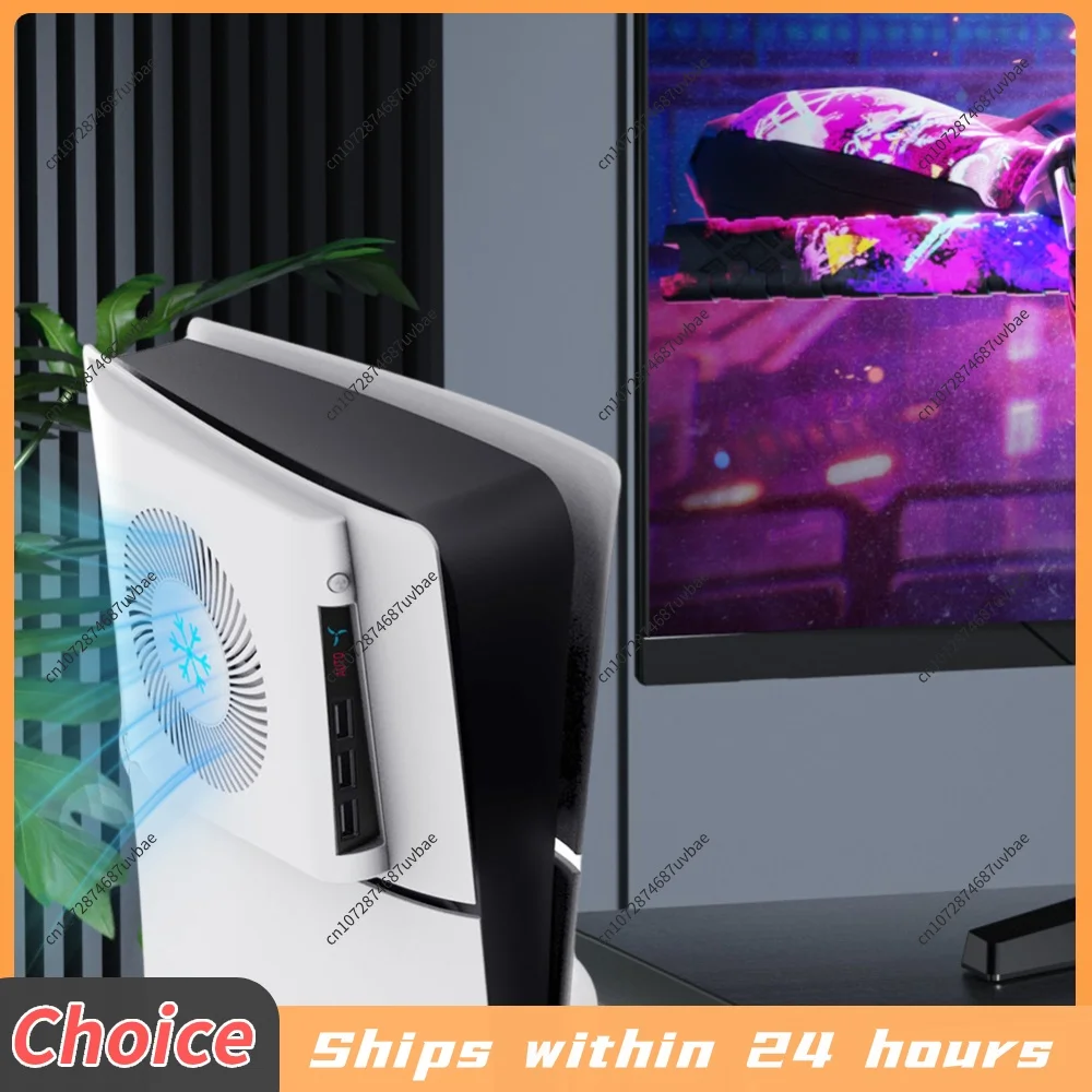 For PS5 Slim Console Cooling Fan Console Quiet Cooler Console Cooler External Cooler Fan for 5 Slim Accessories