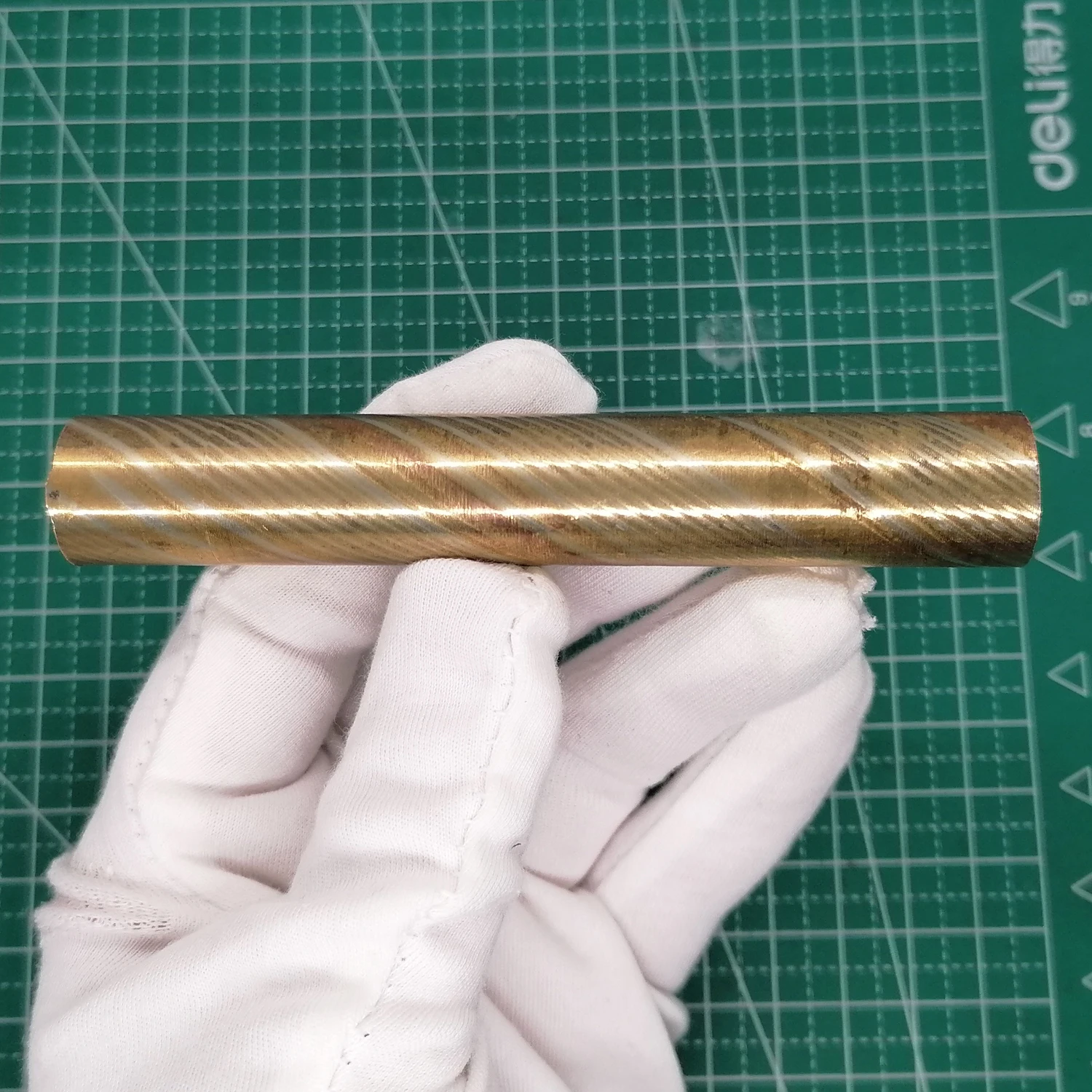 1 sztuka Mosiężny surowiec damasceński Pręt EDC Materiał 14 mm