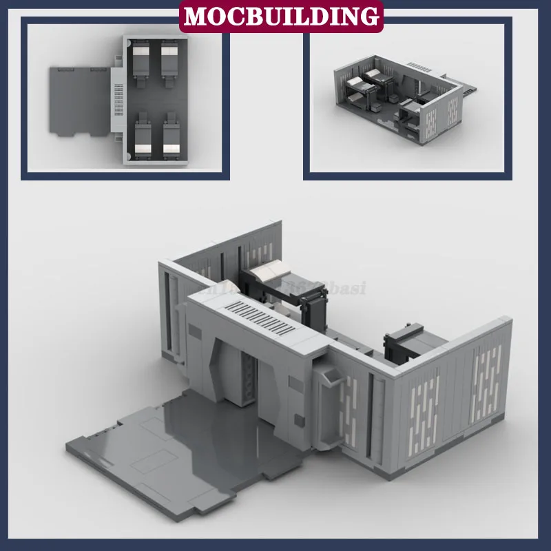 MOCBUILDING Raum Wars Außen Korridor System Armory Zimmer Gebäude Modell Baustein Montage MOC Sammlung Spielzeug Geschenk 8