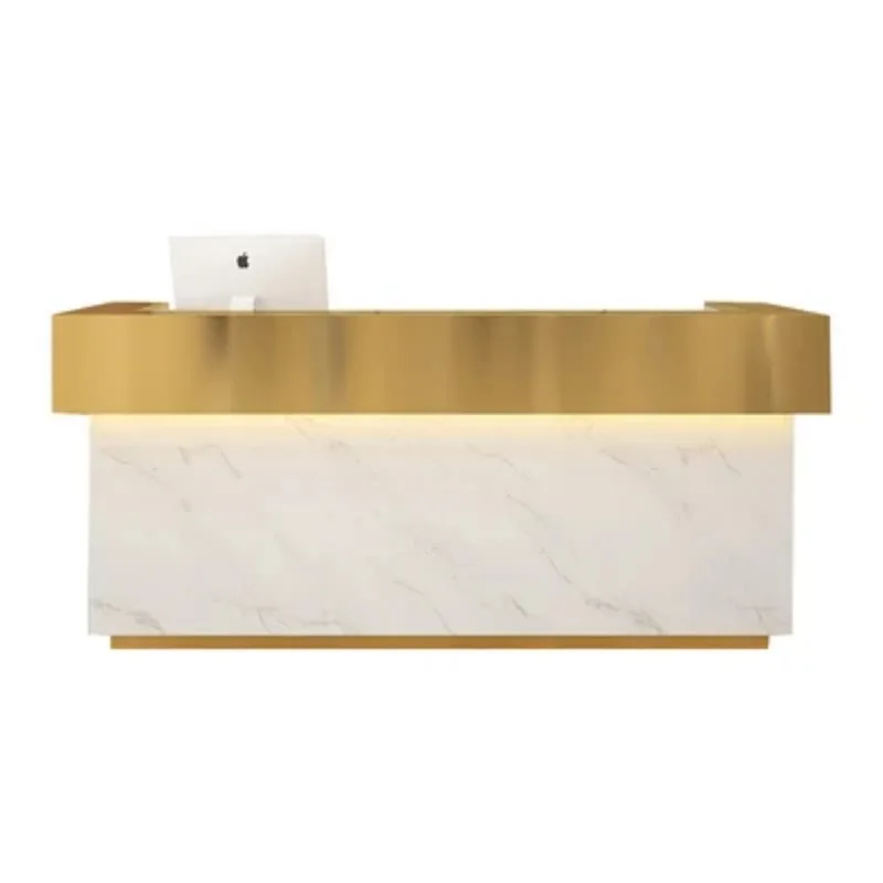 

ForStainless Steel bar Cashier Clothing Store Simple Modern Beauty Salon Reception Desk Small Women's Clothing Store