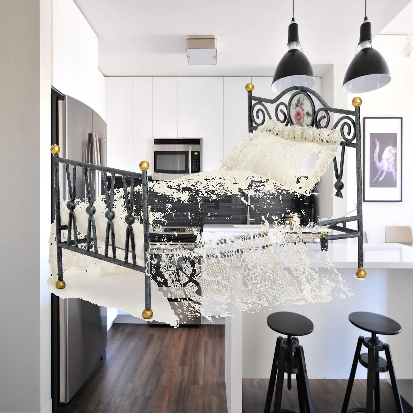 letto-con-biancheria-da-letto-vintage-in-metallo-in-miniatura-arredamento-ornato-per-collezionisti-bambini-scene-di-scena