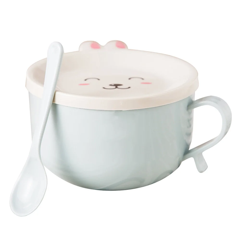 Insulated Lunch Box With Spoon Stainless Steel Double Layer Food Container For Soup Noodles Rice Bpa Free Portable Storage