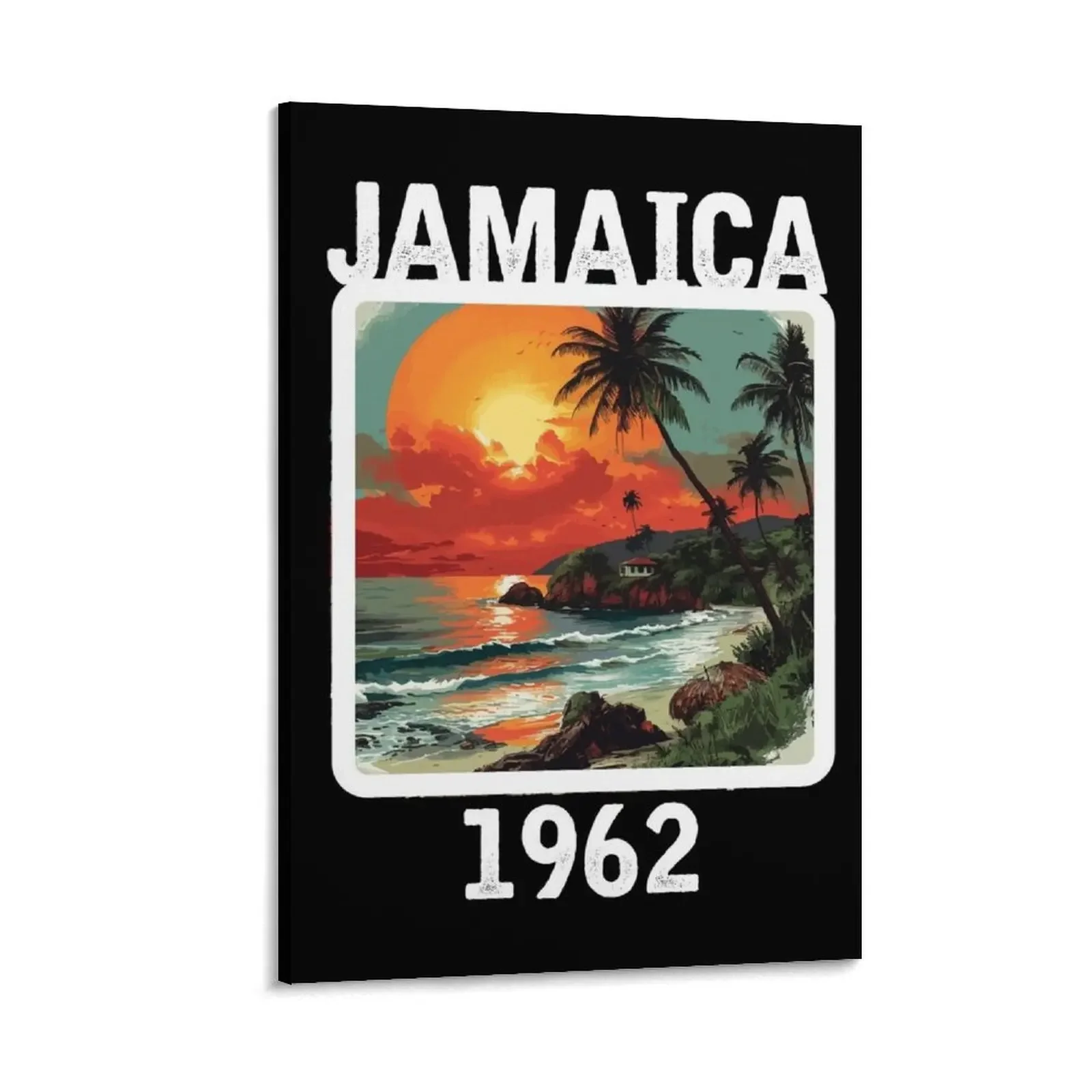 

Jamaica 1962 (with White Lettering) Canvas Painting nordic home decor Paintings on the wall accessories for home decor