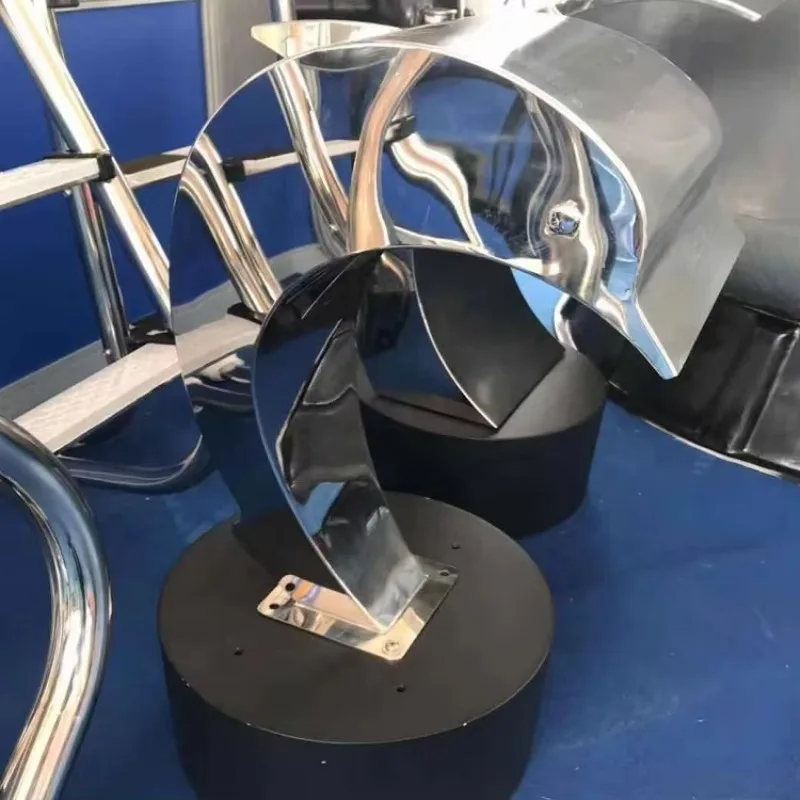 PIKES Dolphin Spa Water Fountains Pool Waterfalls Stainless Steel Water Descent