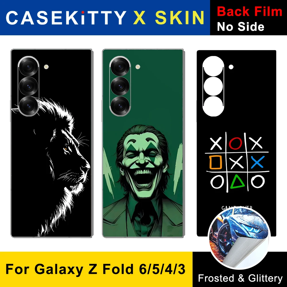 CASEKiTTY Skin Wrap For Galaxy Z Fold 6 Back Film Samsung Z Fold 5 Protective Decal Fold 4 Fold 3 Sticker Back Screen Protector