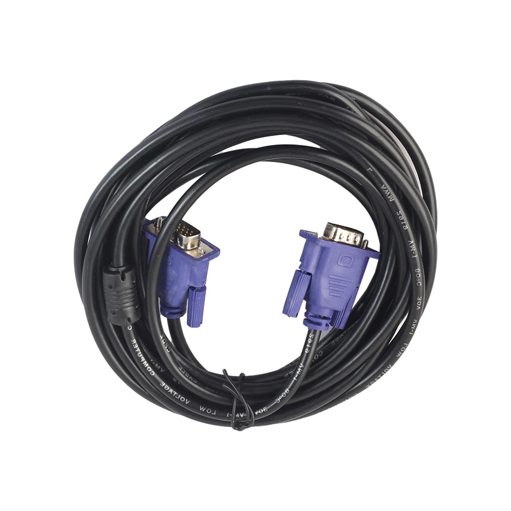 

5M Vga Cable Male To Male High Resolution 1080P 1920X1200 Monitor Extension Cord Support Uxga Svga Wuxga Emi Rfi Shielded