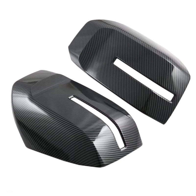 Carbon Fiber Style Mirror Cover For Mitsubishi L200 Triton 2023 2024 2025 Mirror Cover With Lights Parts
