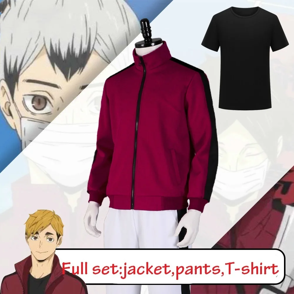 Haikyuu Saison 4 Inarizaki High Koko Uniform Nr. 7 Miya Atsumu Nr. 11 Osamu Miya Volleyball Cosplay Sportswear Jacke Hosen T-Shirt