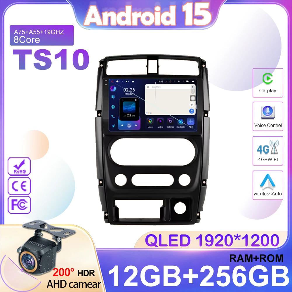 

Android 15 Car Radio For Suzuki Jimny 3 2005 - 2019 Multimedia Player Navigation GPS Stereo Carplay Auto Carplay WiFi 4G BT Head