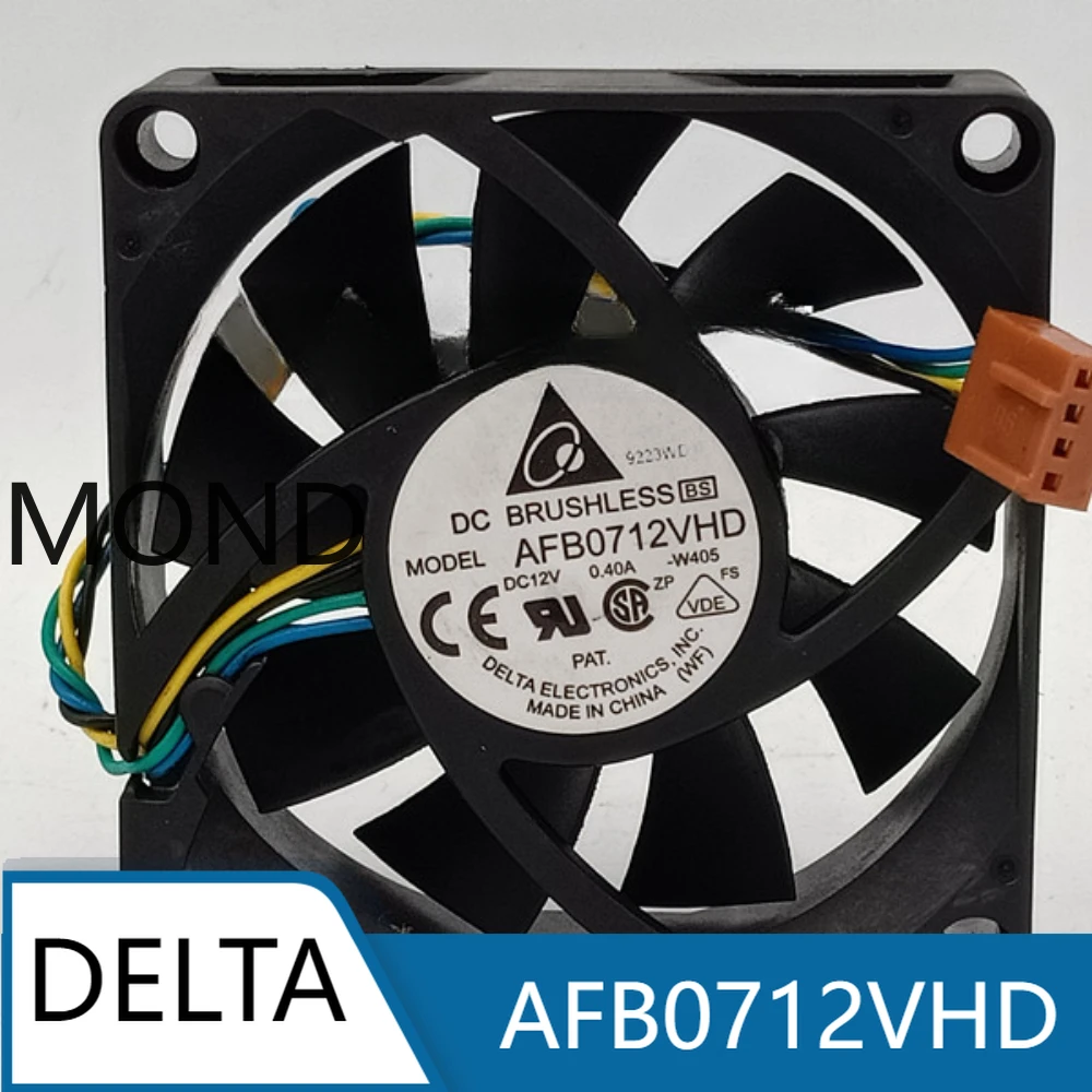 

AFB0712VHD 7CM 7020 12V 0.40A 4-wire Chassis CPU Ultra Quiet Fan Delta Heat Sink Equipment Fan