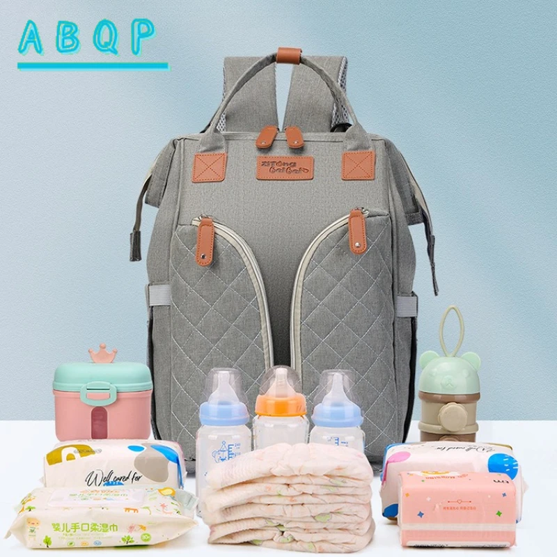 New Diaper Bag Backpack Large Capacity Fashionable Baby Bag Lightweight Outing Baby Products Storage Backpack High Quality