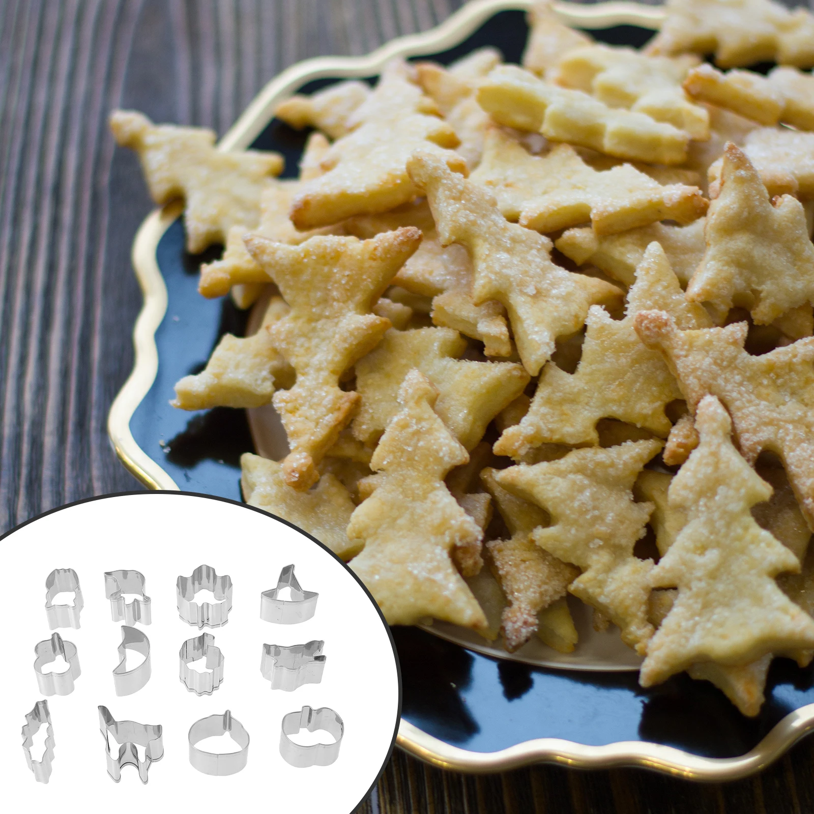 

12 Pcs Mini Pumpkin Cookie Cutters Stainless Steel Baking Tools Halloween Pastry Set Small Biscuit Molds