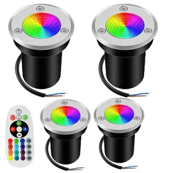 RGBW Landscape Light Low Voltage LED In-ground Light 6W 12V Outdoor IP65 Waterproof Deck Step Garden Landscape Spot Light 4pcs