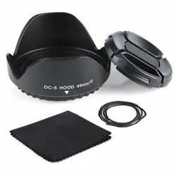 Reversible Flower Lens Hood Tulip Petal+lens cap 49mm/52mm/58mm/55mm/62mm/67mm/72mm/77mm/82mm Camera Lente for Canon Nikon Sony