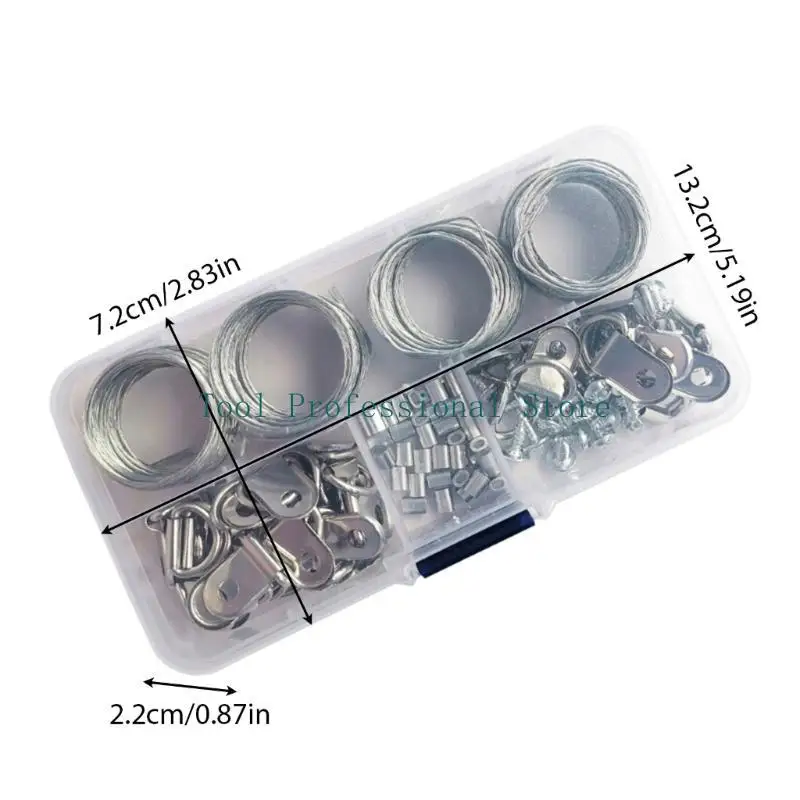 57QF Professional Grade Wire Rope Flexible Wire Rope set 124pcs/set for Displays