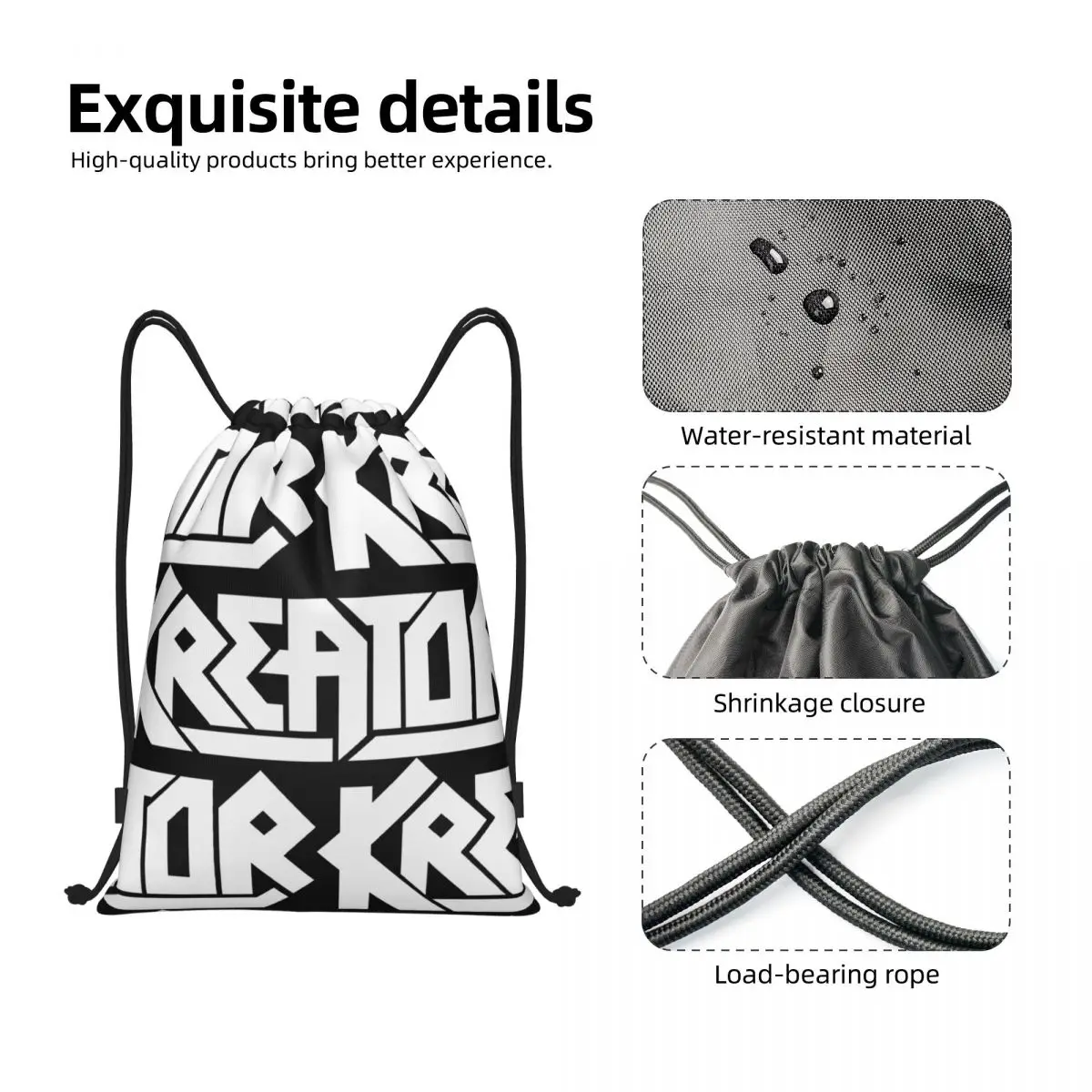 Kreator Silhouette-bolsas de cordón portátiles multifunción, bolsa deportiva para libros, Viajes