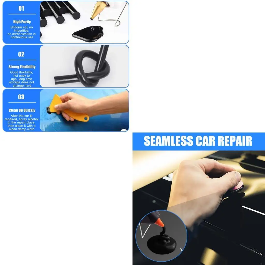 

G99F Black Hot Melt Glues Sticks Home Crafts Foam Leather Repair Glues