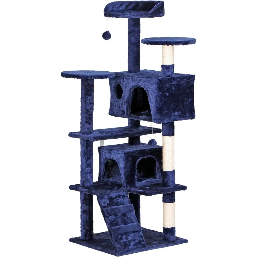 

Multi-Level 54-Inch Cat Tree with Bed, Play House, and Scratching Posts