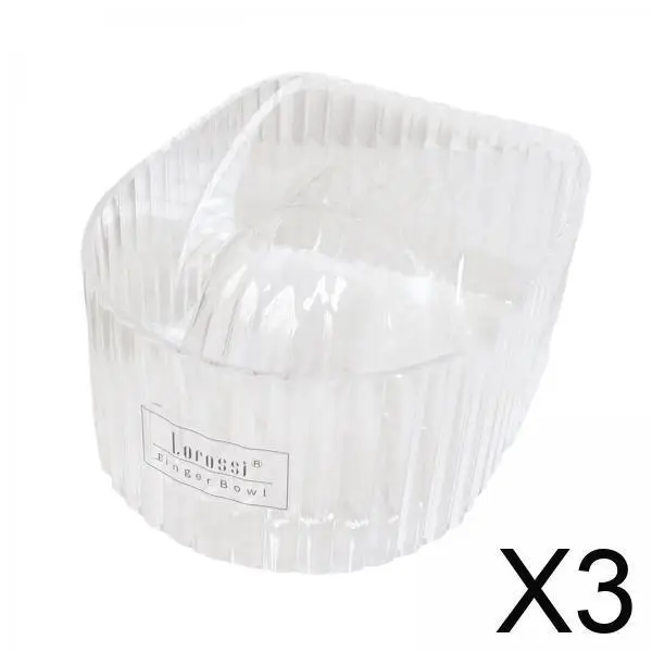 

3x миска для замачивания ногтей, инструмент для дизайна ногтей для маникюра, домашнего салона, спа-центы для девочек, прозрачный