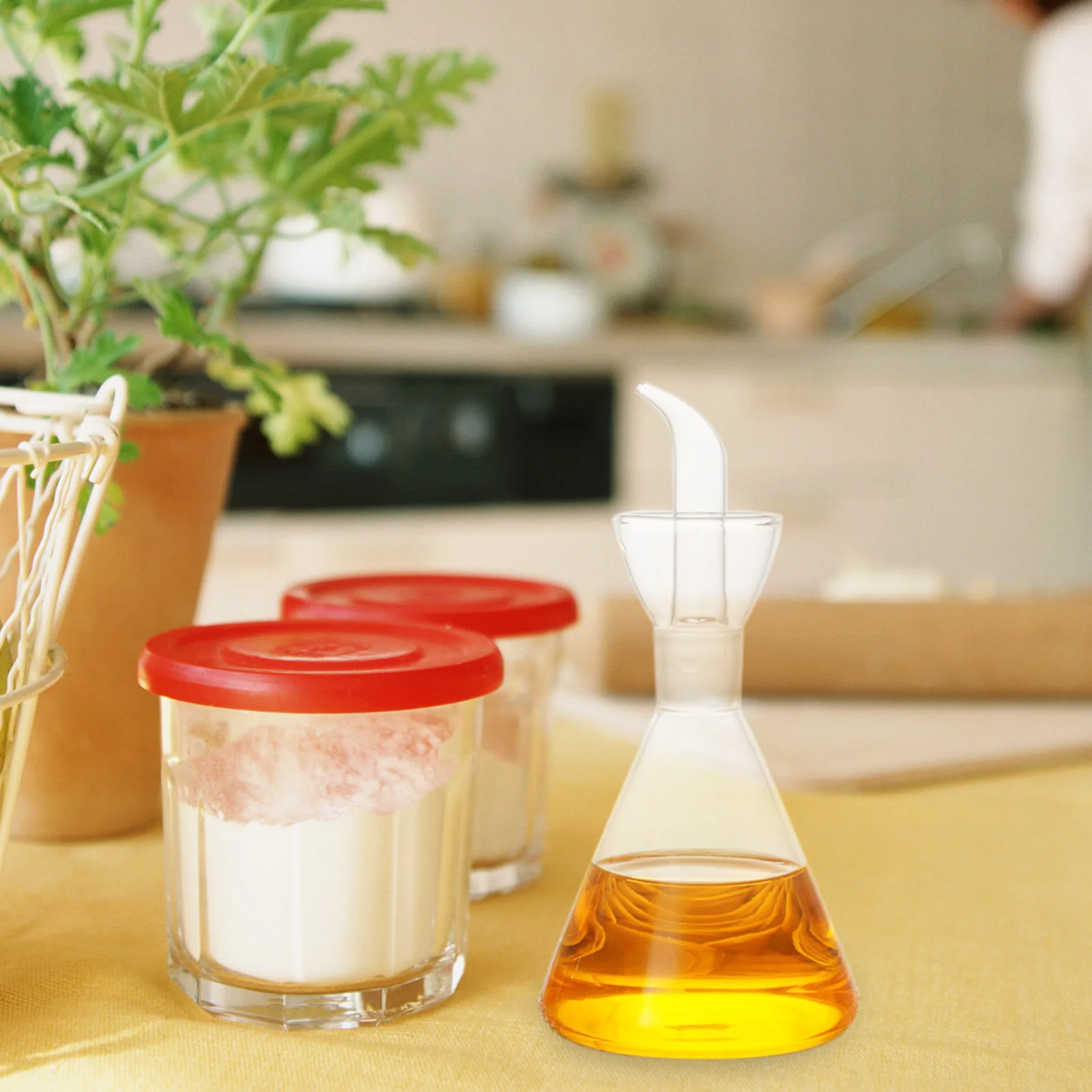 

Oil Control Bottle Olive Dispenser Glass Bottles for Kitchen Spray Dressing Pourer