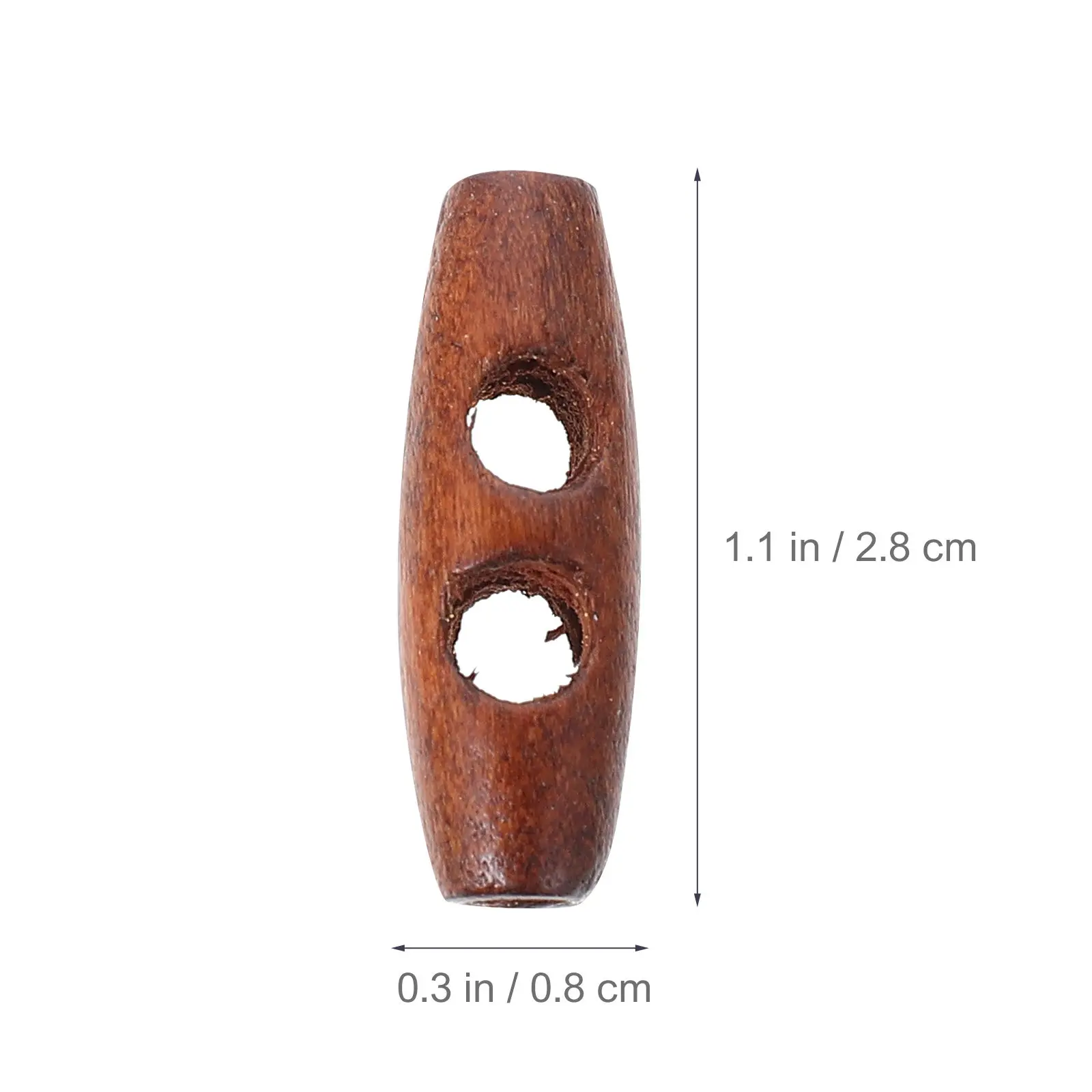 100Pcs Vintage Wood Buttons 2 Holes for DIY Clothing Craft Sewing Replacement Coats Sweaters Jackets Decorative Versatile Sew-on
