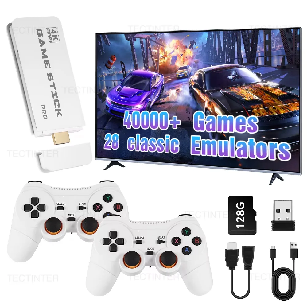 M15 Pro Mini 4K TV Game Stick ريترو لعبة فيديو وحدة تحكم يده لعبة لاعب 128G 40000 + ألعاب مع وحدة تحكم ألعاب لاسلكية #1