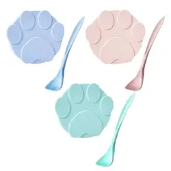 Silicone Pet Food Can Seal Covers Stretch Lids Fresh Keeping Cover Lids With Spoon 3 Standard Size Dogs Cats Storage Lid