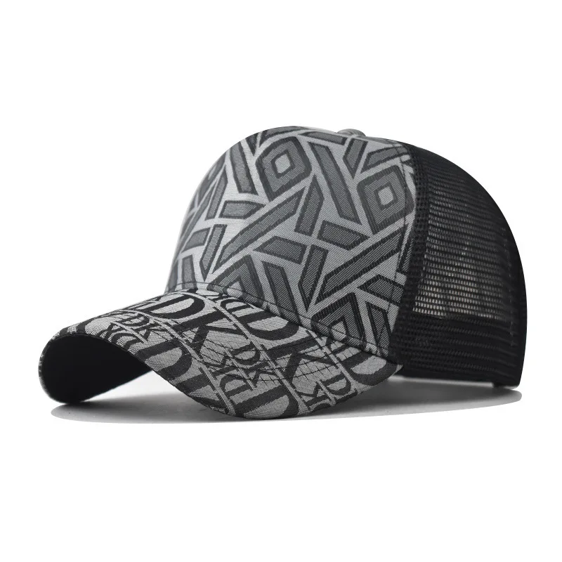 

New Houndstooth Diamond Pattern Baseball For Men And Women, Fashionable Plaid Trucker Hat