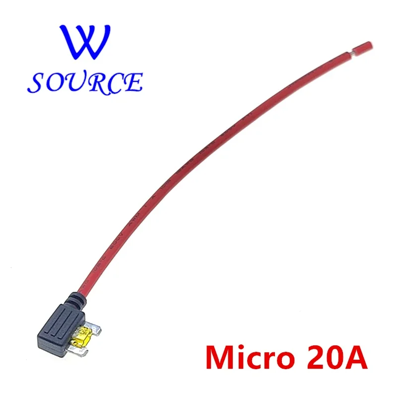 12V 5A 10A 15A 20A Car Fuse Holder Add-a-circuit TAP Adapter Micro Fuse Extension Cord ATM APM Blade Micro Simple Safety Device