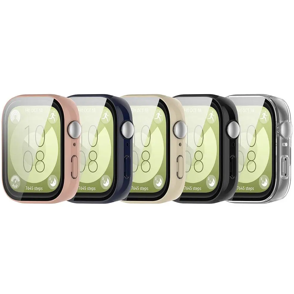 For Huawei Watch Fit 3 Case Full Cover Smartwatch Screen PC Case Protector Solid Color C8W7