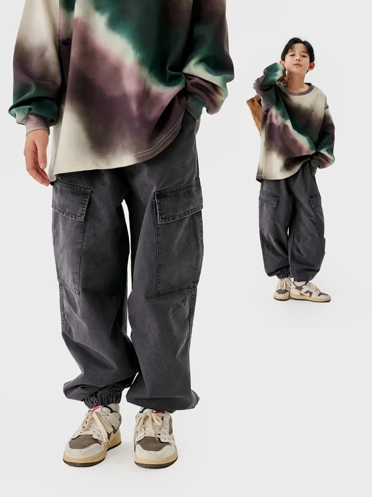 casual-cargo-pants-for-boys-with-kets-spring-autumn-long-pants-loose-waist-cotton-children's-faionable-trousers