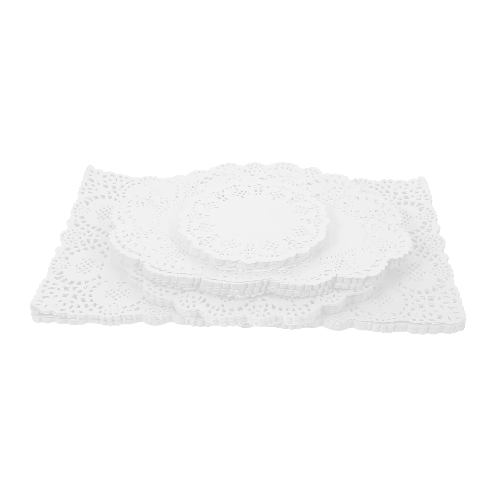 

400 Pcs Baking Absorbent Paper Lace Doilies Round Oil Paper Pad for Dessert Plates Food Accessory Disposable Cake Sheets Kitchen