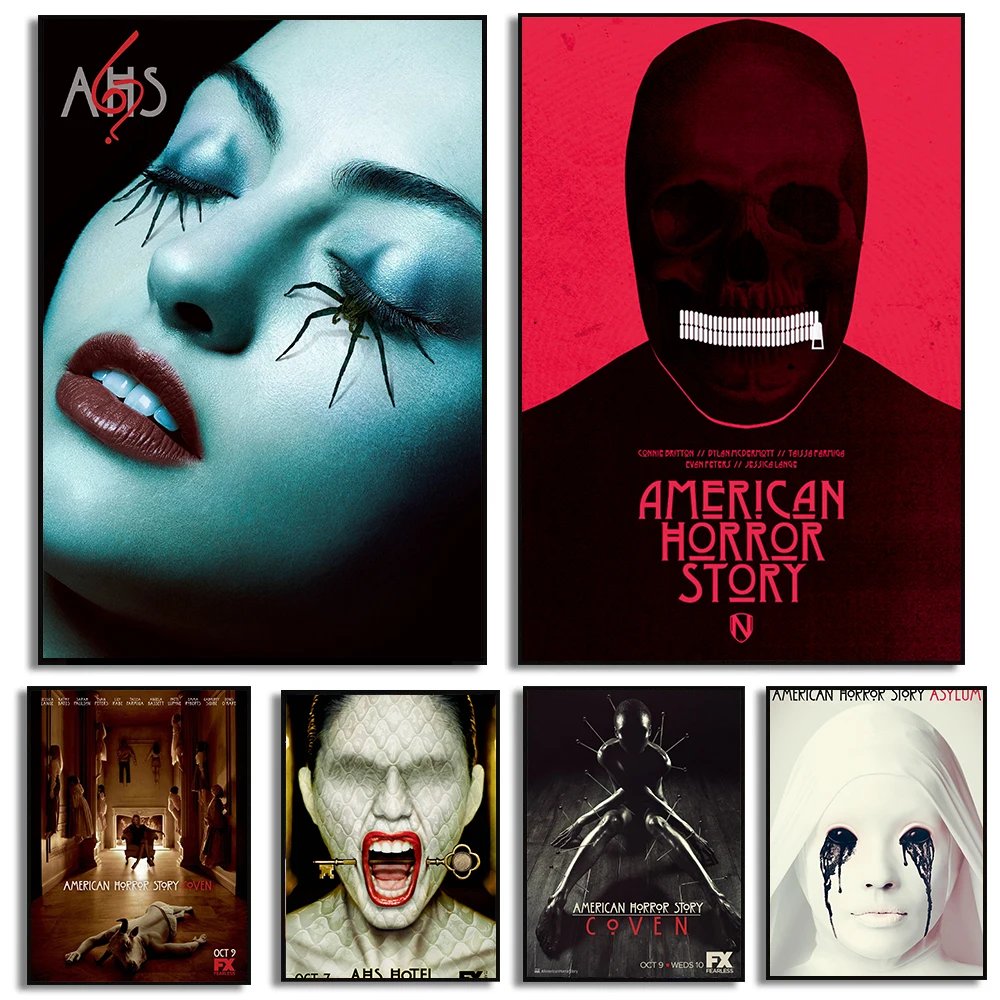 Pósteres clásicos de la serie de televisión American Horror Story, impresiones en lienzo, imágenes artísticas para pared de American Horror Story, decoración para el hogar y la habitación
