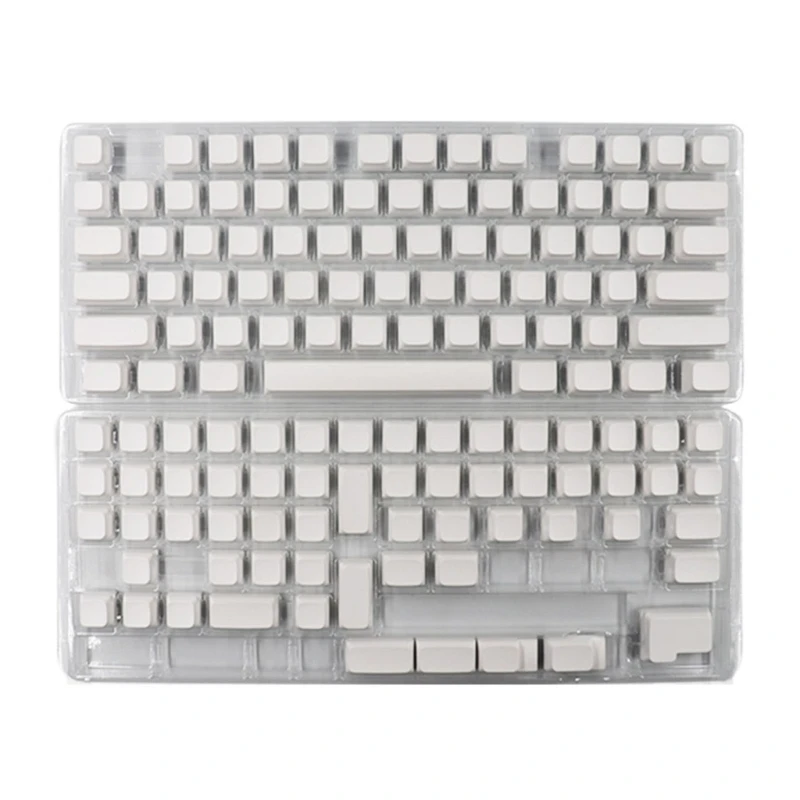 Imagem -03 - Xda Height Keycaps Pbt Dyesub para Teclado 134 Teclas Minimalista Branco Branco L74b