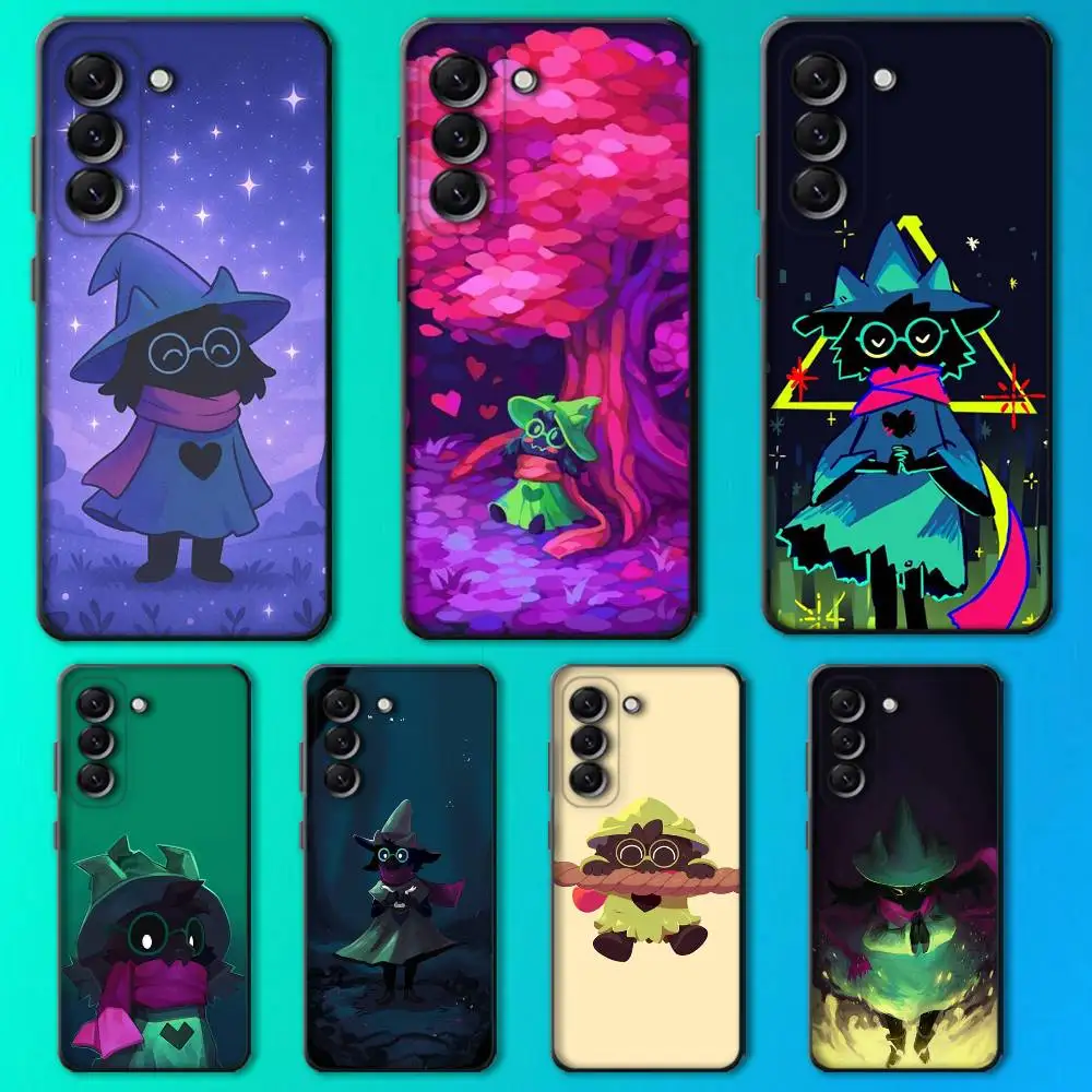 

D-Deltarune Ralsei Phone Case For Samsung Galaxy A13,A21s,A22,A31,A32,A52,A53,A71,A80,Soft Black Shell