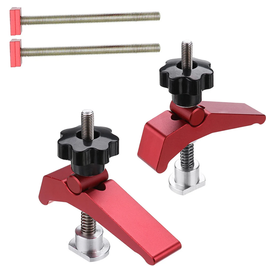 Hold Down Clamp Drill Press Workbenches Jigs Tables Clip T Track Silder For Routers Drill Presses Table Saw Woodworking Clamps
