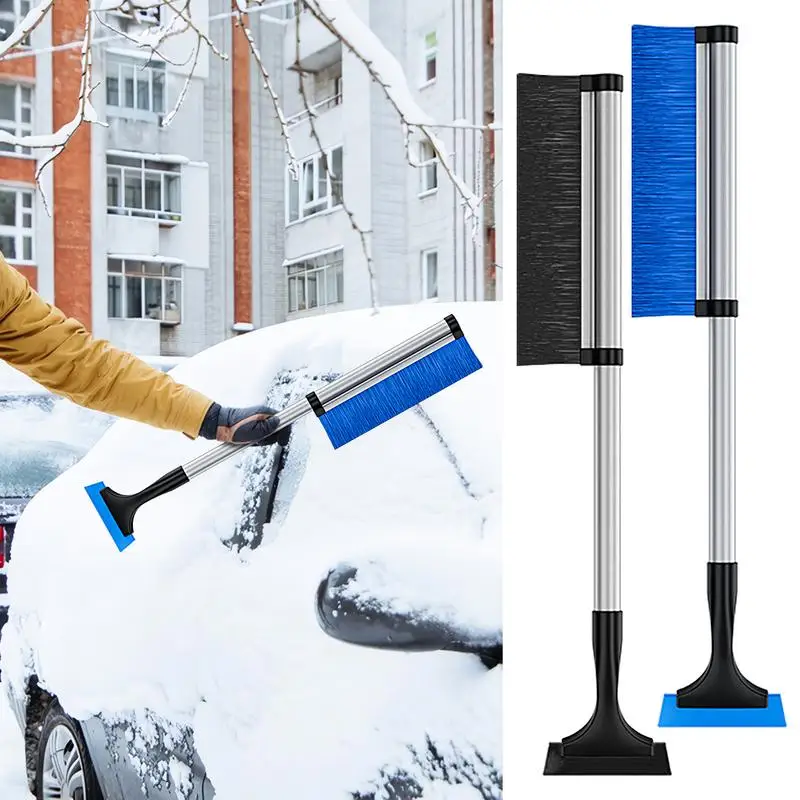 Car Snow Shovel Telescoping Snow Brush Detachable Window Snow Broom auto Windshield Snow Scrapers Winter Auto Cleaner Tool