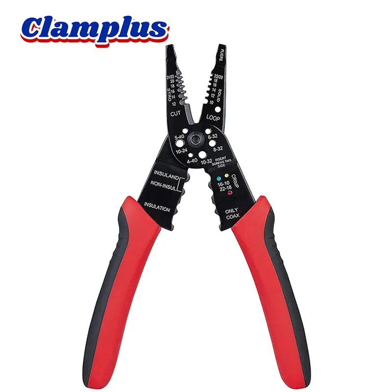 8inch Professional Crimping Tool/Multi-Function Wire Stripping Plier and Cable Cutter Multi-Purpose Mini Hand Crimprt Tool