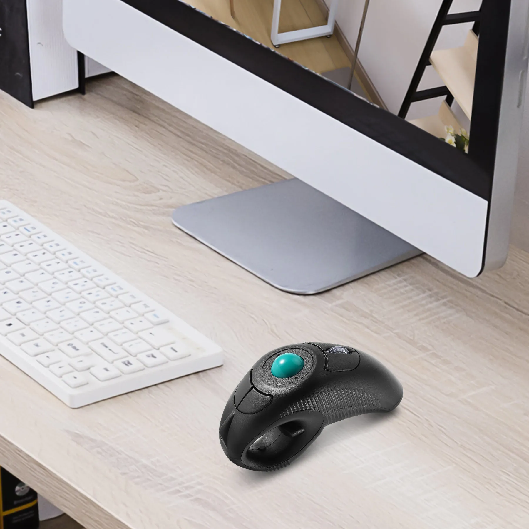 New Wireless Trackball Mouse Ergonomic Thumb-Controlled Handheld Mice Optical Wired Computer Mause For Laptop PC Office Meeting