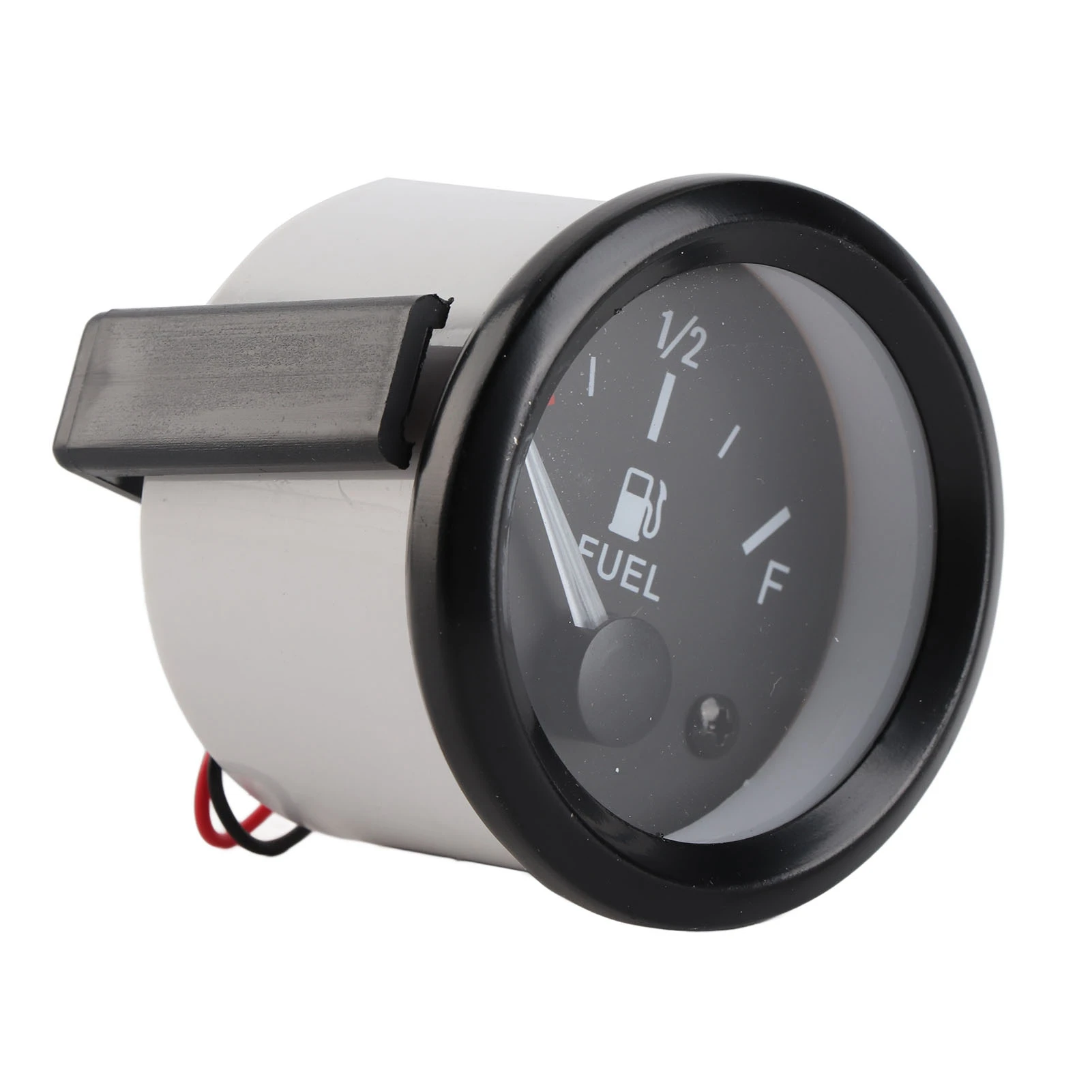 2'' 52mm Fuel Level Gauge, Pointer 12V Car Fuel Tank Meter with LED Backlight Rim Automotive Gauges with Fittings