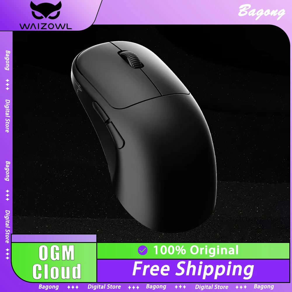 Waizowl OGM Cloud 3950 Mouse 8k Three Mode Bluetooth Wireless Gaming Mouse Nordic 52840 Lightweight Custom PC Gamer Accessories