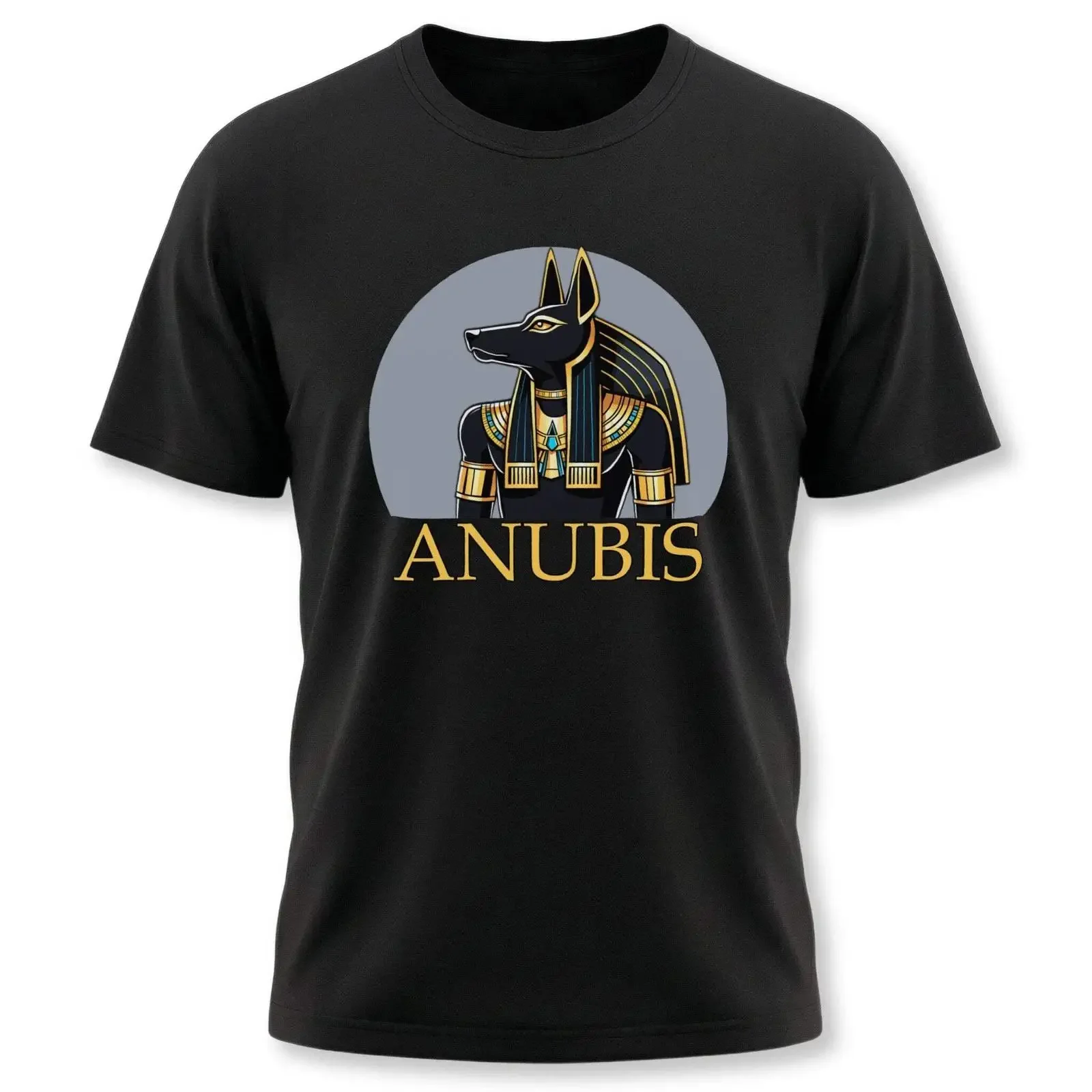 Anubis Egyptian God T Shirt and Text Ancient Egypt Mythology vintage Washed homme Breathable Stylish streetwear fashion graphic