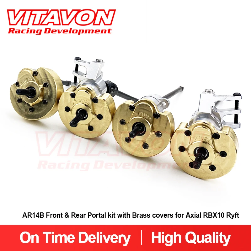 VITAVON AR14B Front & Rear Portal Kit With Brass Covers For Axial RBX10 Ryft