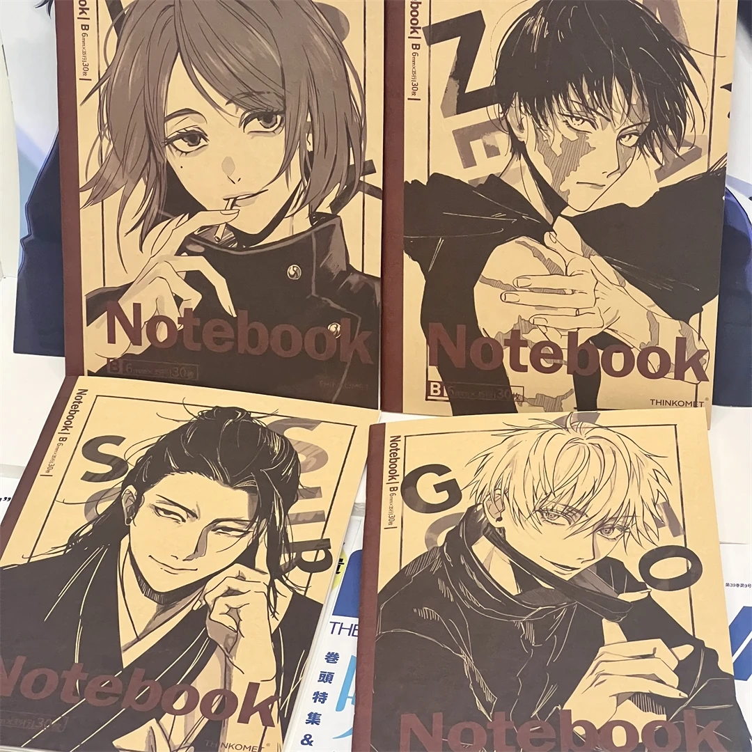 Notebook Jujutsu Kaisen Satoru Gojo Geto Suguru Okkotsu Yuta Ieiri Shoko Cosplay Student Stationery Workbook Cartoon  Pocketbook