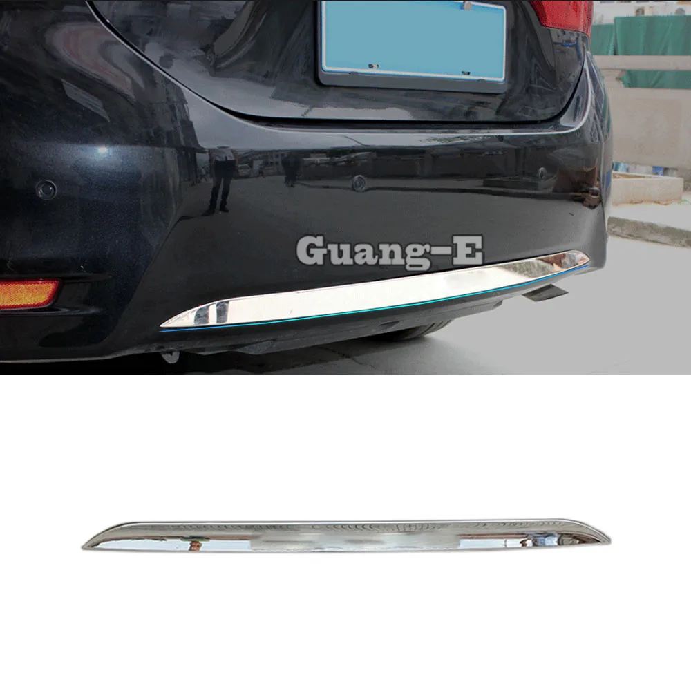 

Car Body Cover Protection Bumper ABS Chrome Trim Rear Back Tail Bottom Hoods Parts 1pcs For Toyota Corolla Altis 2014 2015-2019