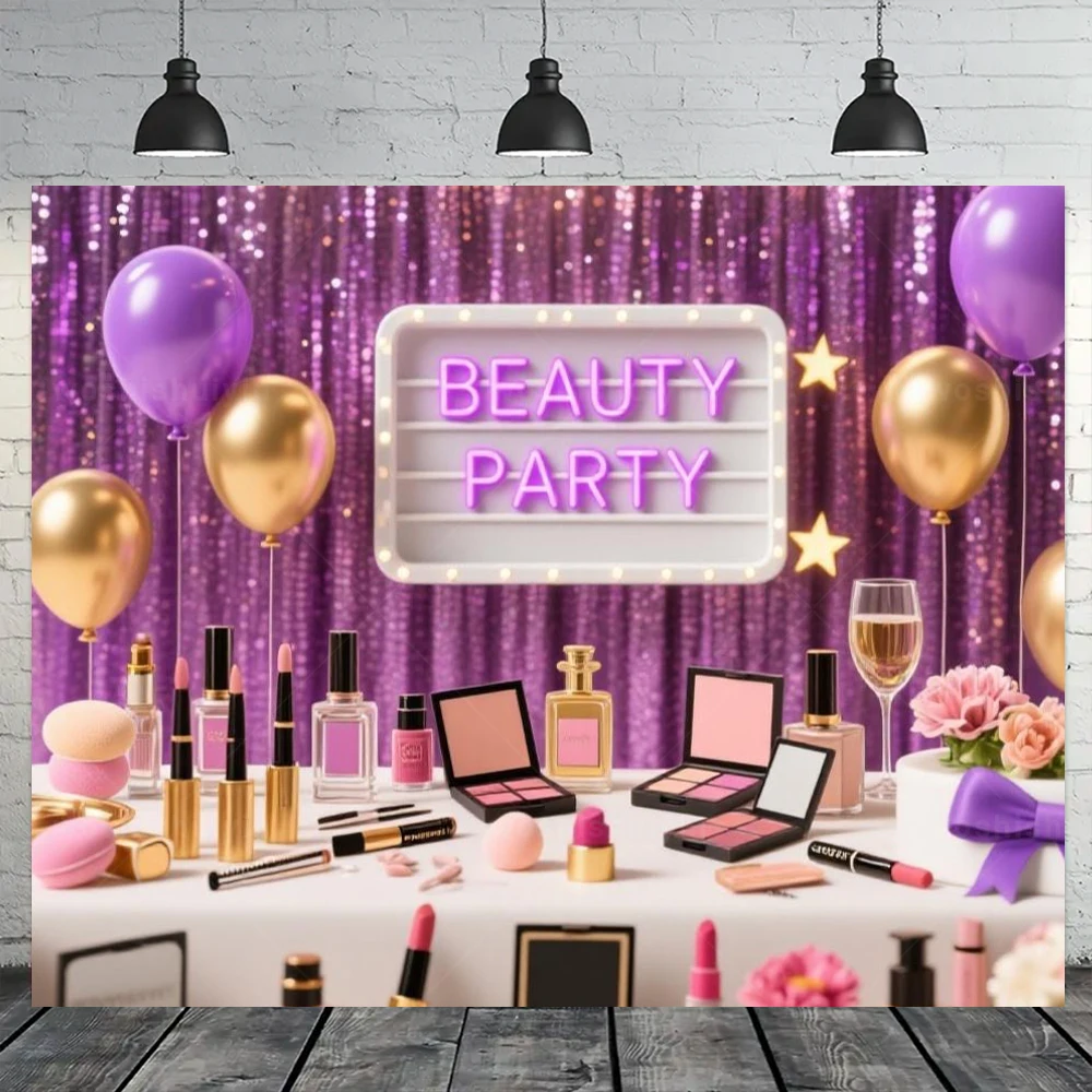 الوردي الجمال ماكياج سبا حفلة عيد ميلاد راية خلفية لوازم الديكور السيدات مثير الكبار الفتيات خلفية استوديو الهدايا الدعائم #6