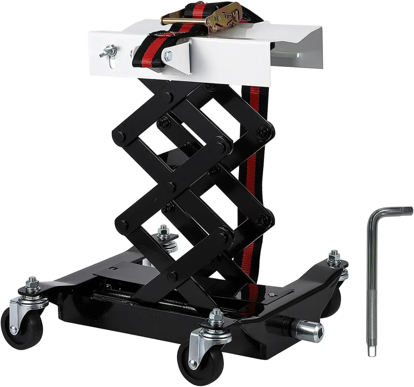 Tacleekii 450 lbs Heavy-Duty Transmission Jack Auto Repair Lifting Floor Jack for Effortless Vehicle Maintenance and Smooth Transmission Replacement (Black)
