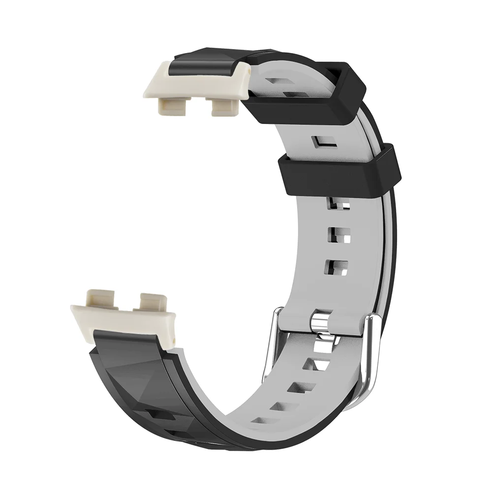 

Case + Strap For Huawei Band 8 9 10 NFC Bracelet Ice Crystal Diamond Pattern Skin-friendly Silicone Sport Band Watch Accessories